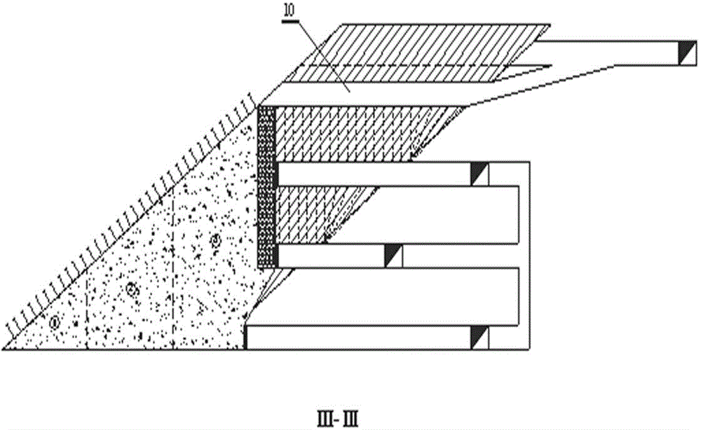 Air column well completion back coming subsequent filling mining method