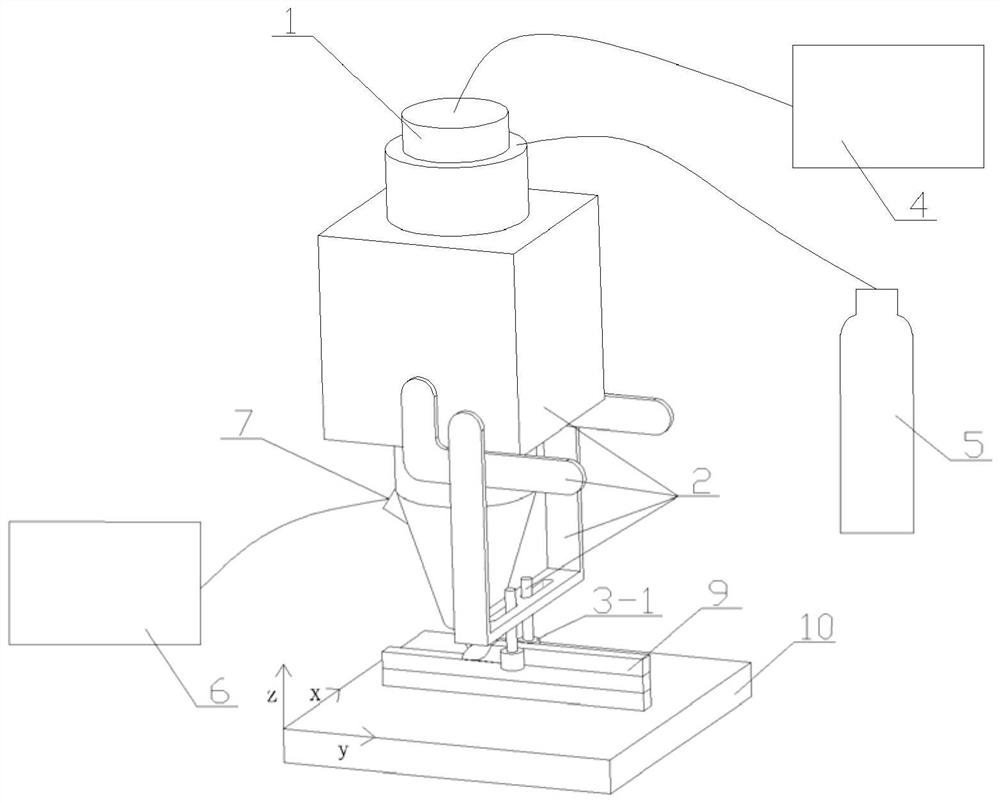 Clamping auxiliary forming device for two sides of molten pool in additive manufacturing process and method