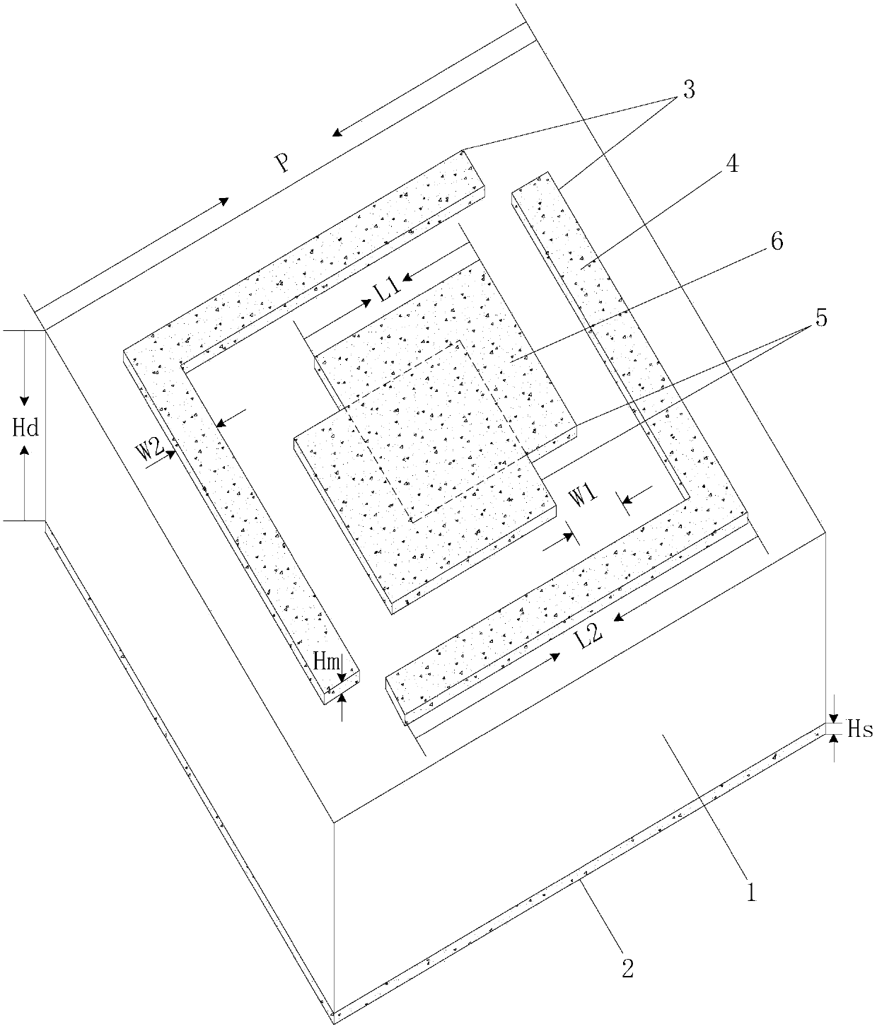 Ultra-wideband absorber based on combined resonant structure, and manufacturing method thereof