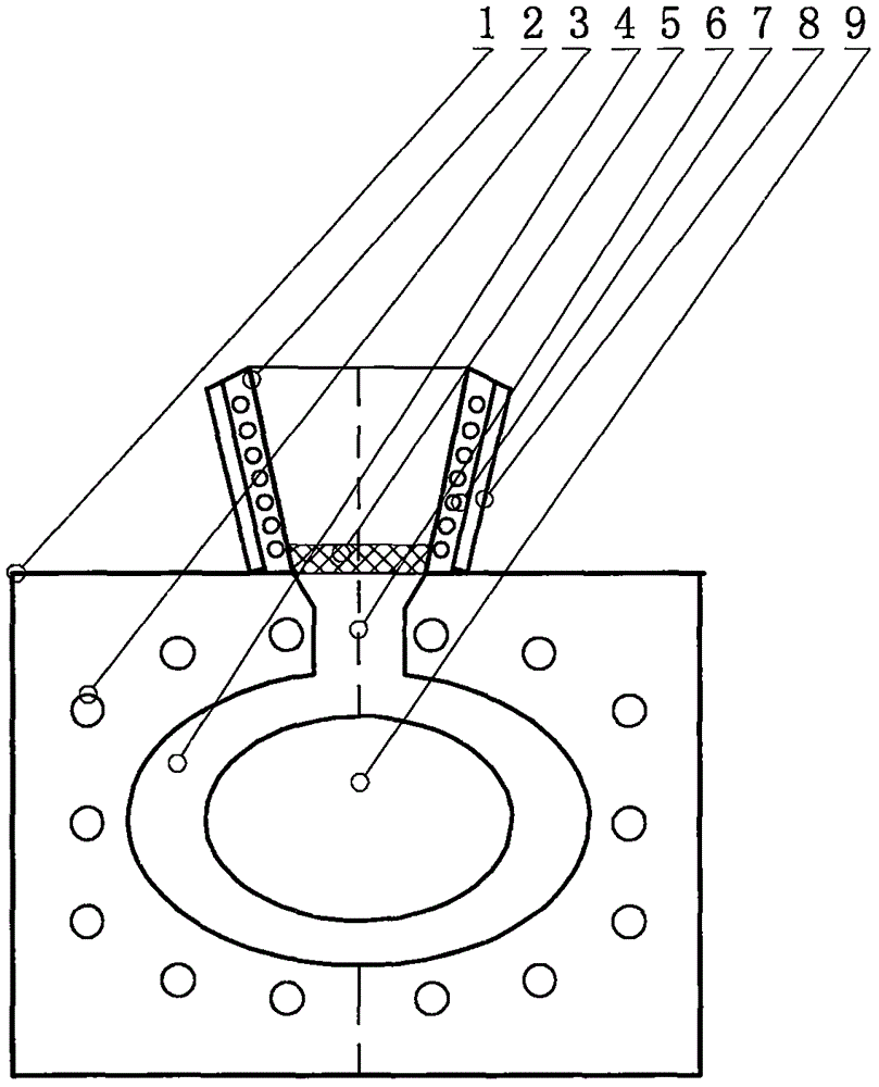 Casting-head-free metal mold