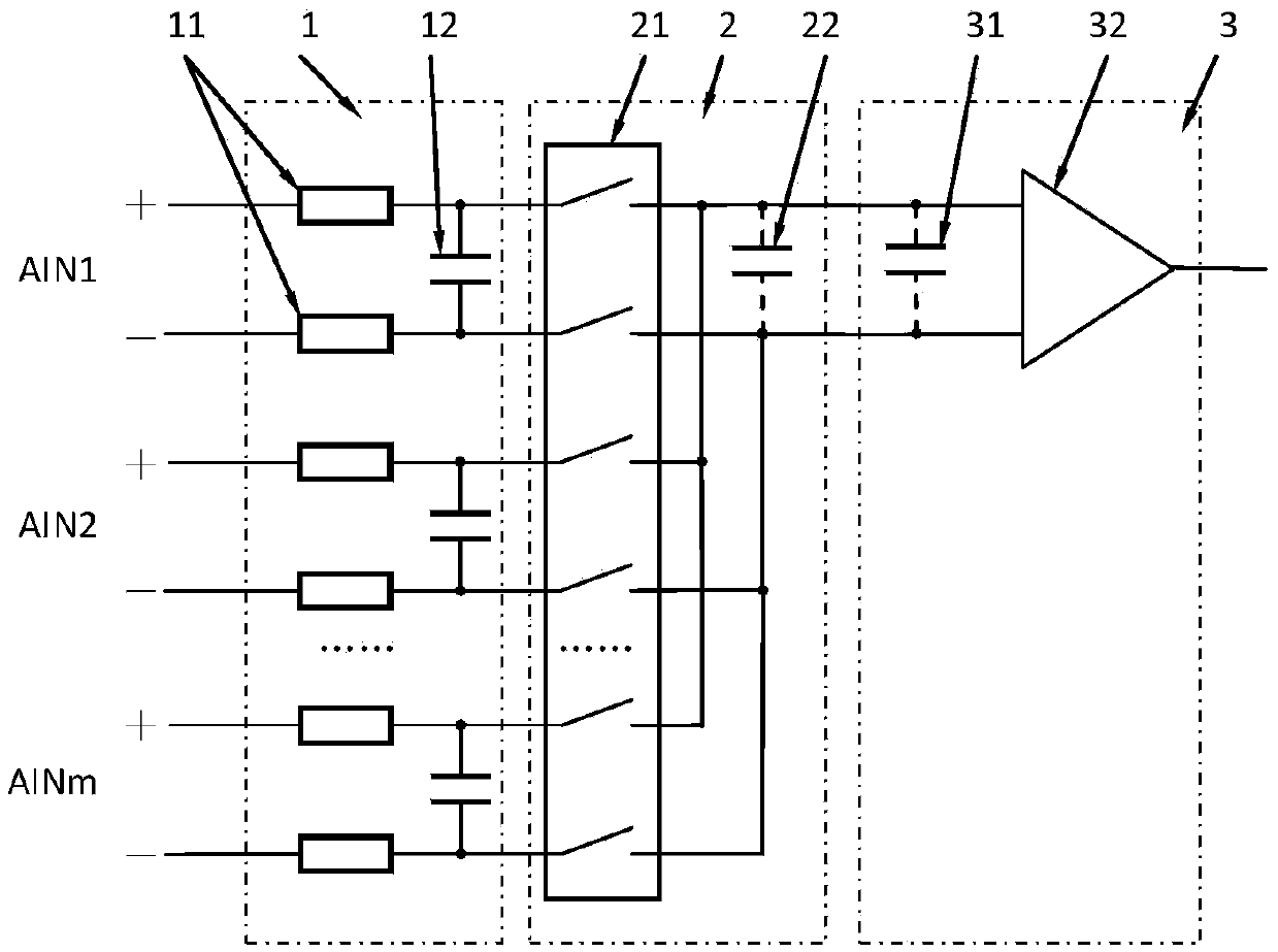 Precision correction circuit and method of multichannel voltage signal collection circuit