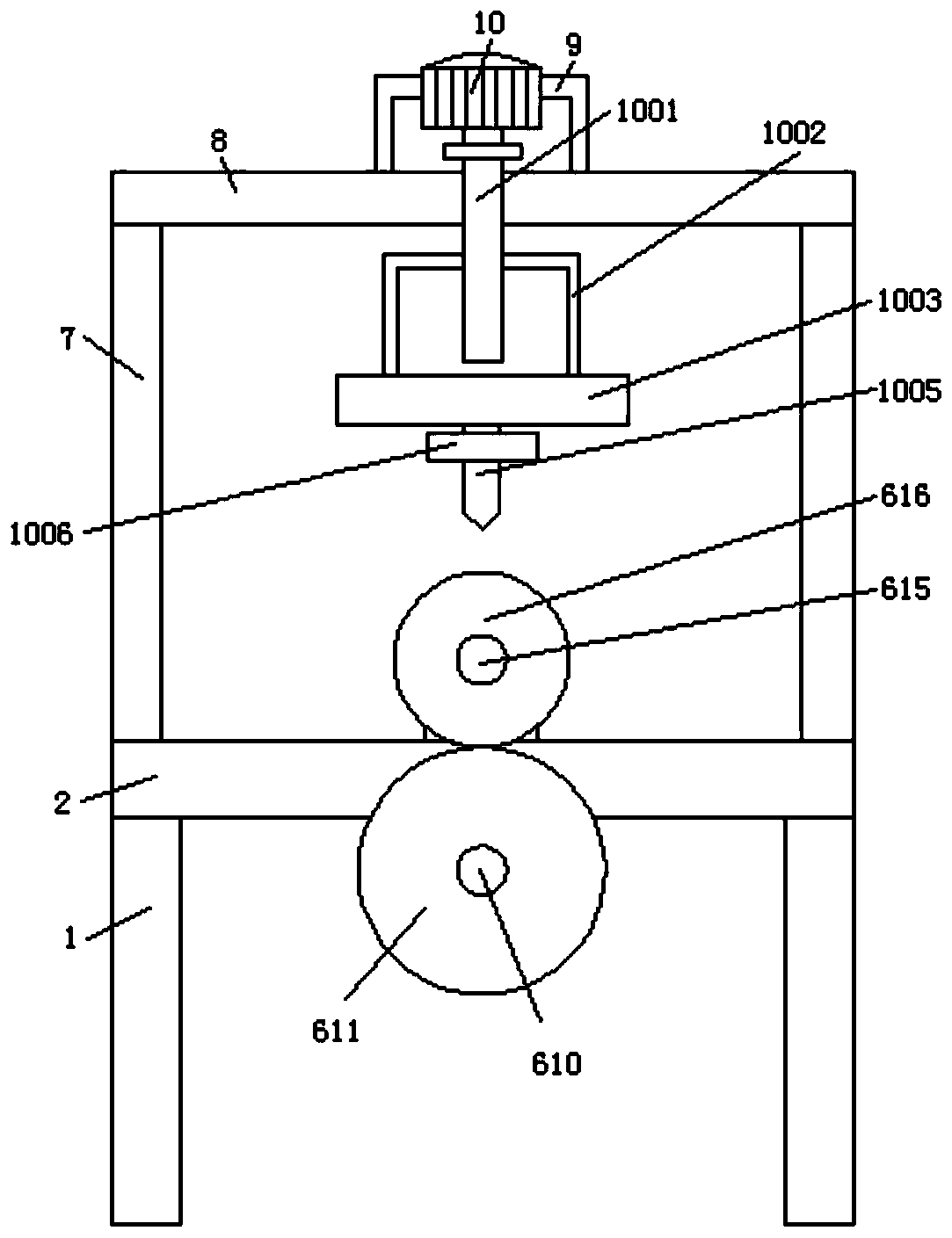 Strain cultivation auto-perforating device for mushroom stick molds