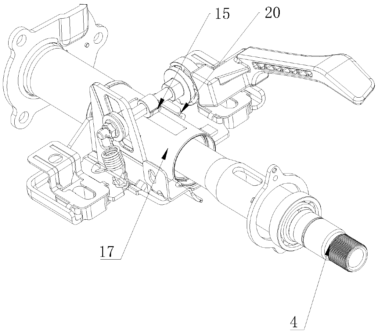 Four-way adjustment steering column assembly