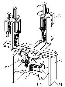 Casting part machining grabbing device