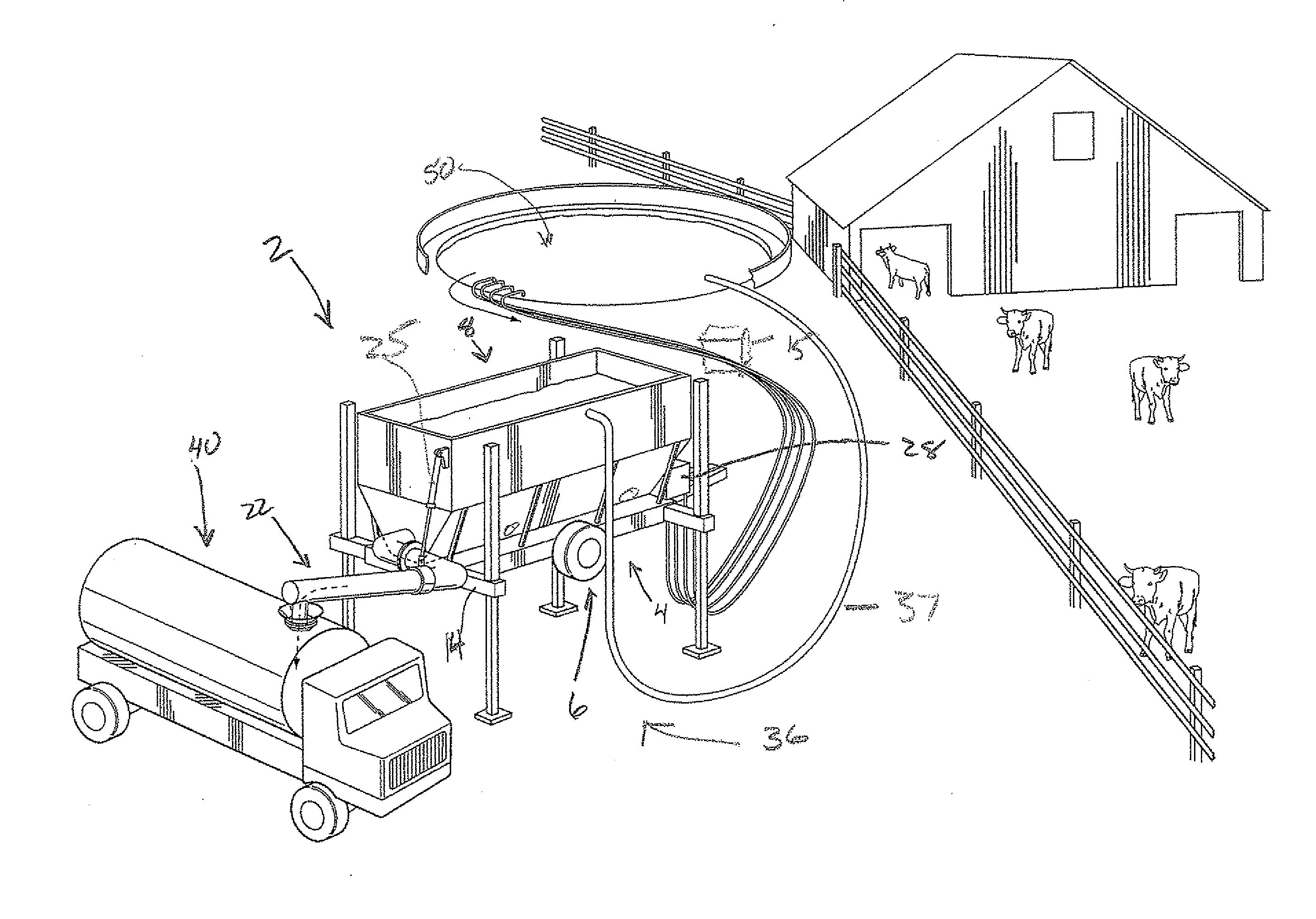 Mobile liquid waste loading system