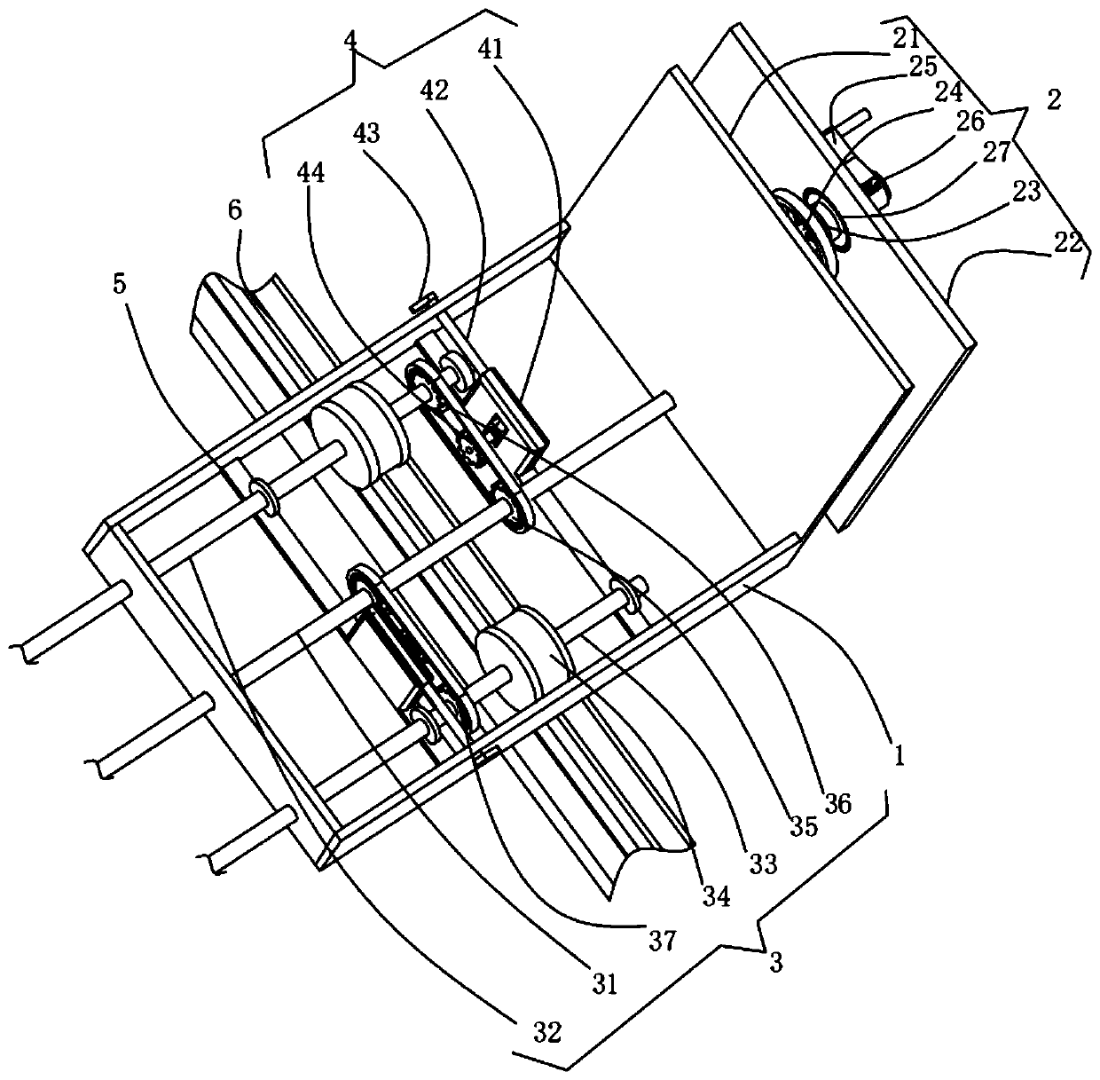 Transmission mechanism of compact shelf