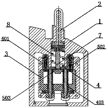 Physical separation type stroke control switch