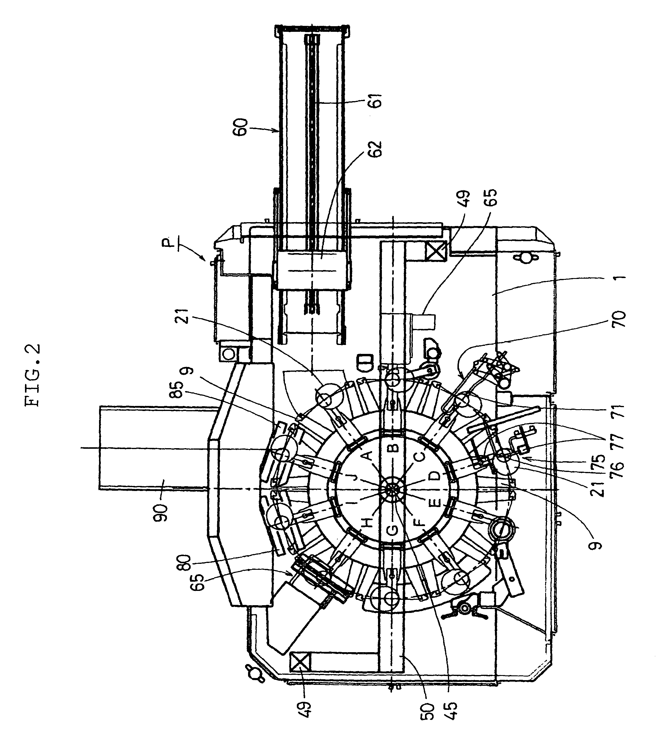 Method for placing inert gas in gas-filling packaging machine