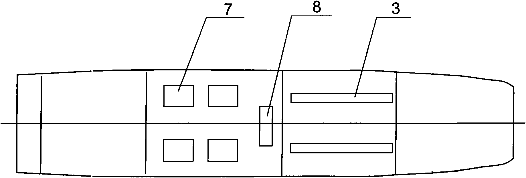 Oil-electric combined charge long-distance all-electric ship with storage battery