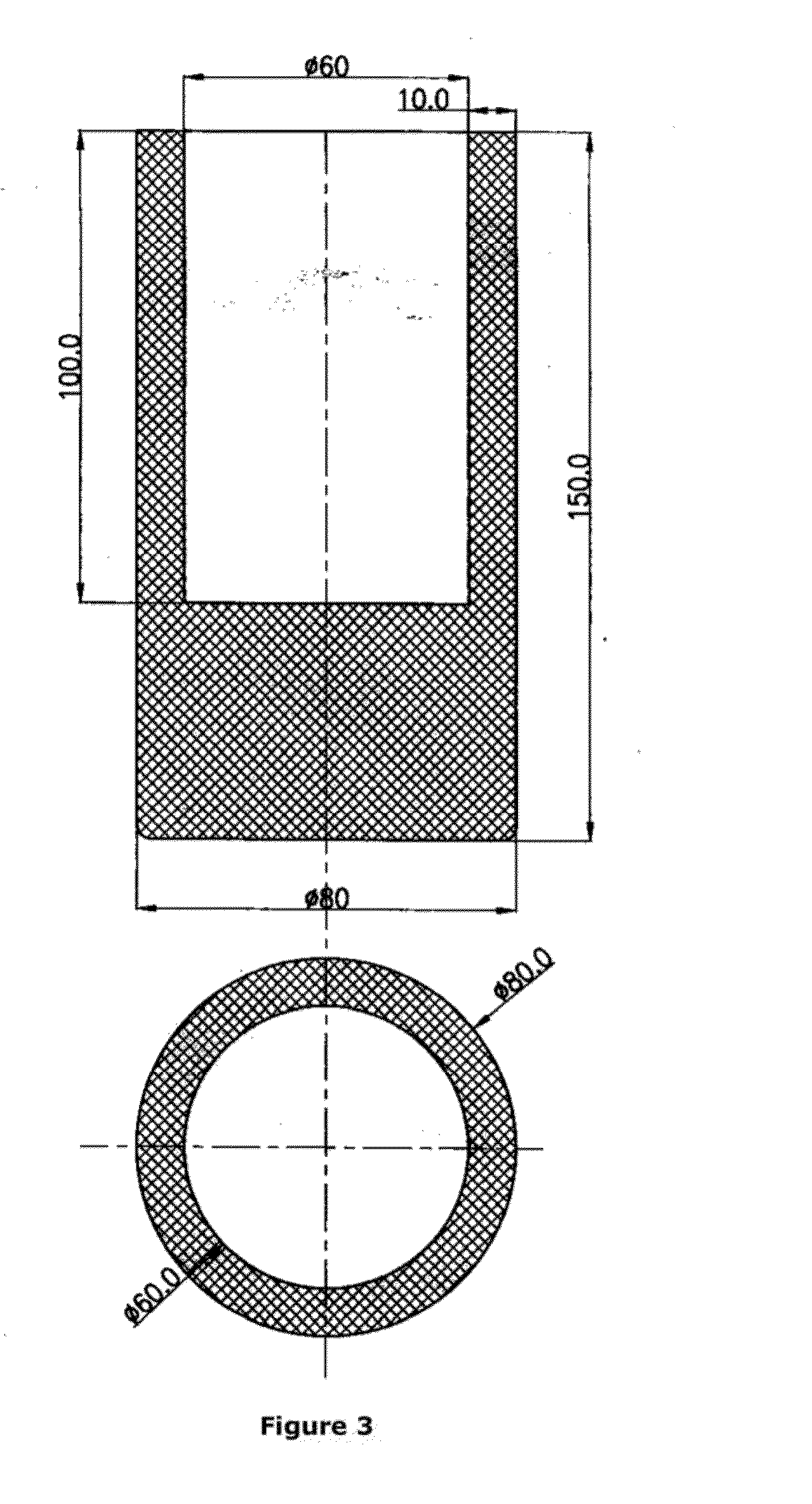 Method for large scale synthesis of optically stimulated luminescence grade polycrystalline ceramic material