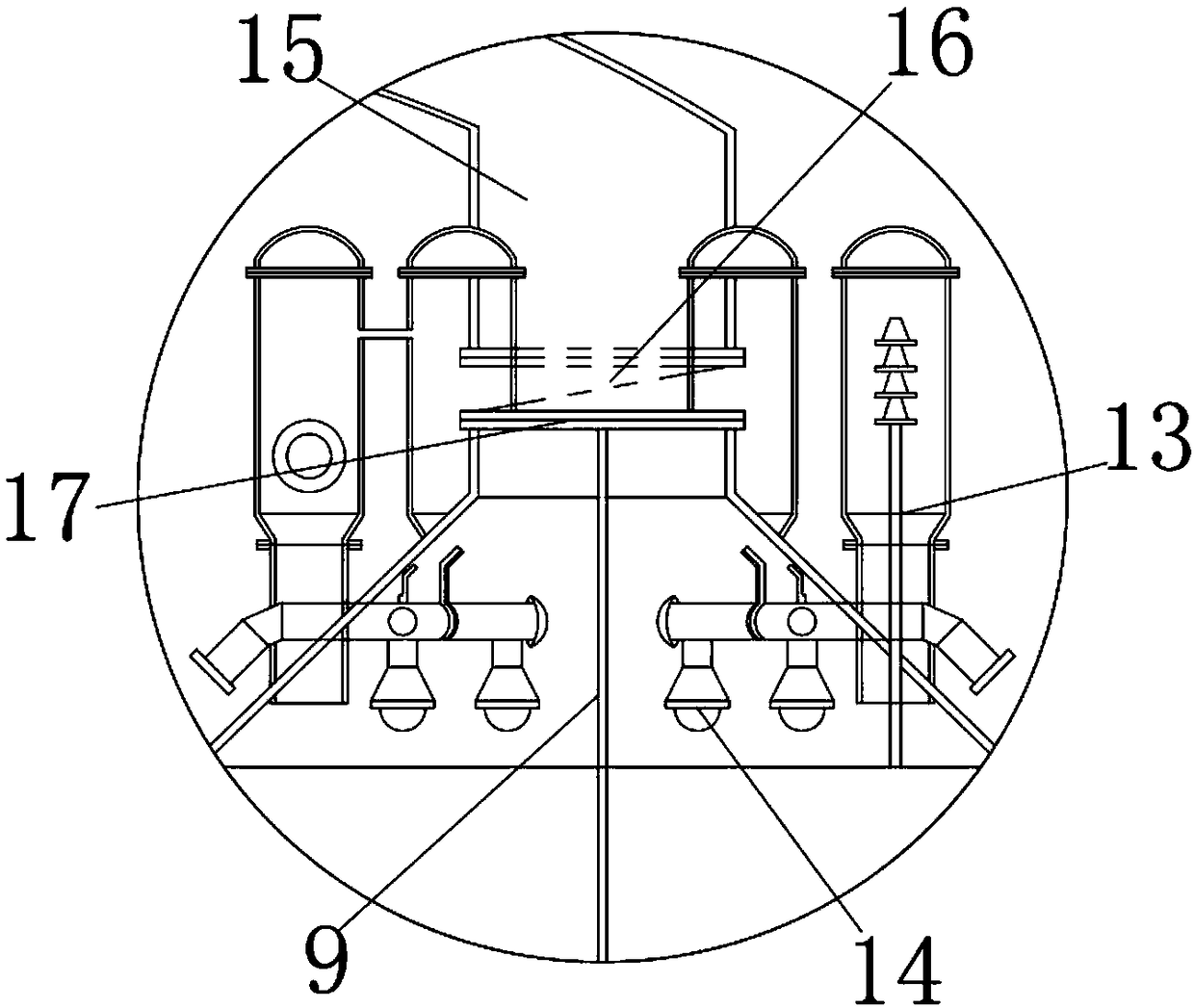 High-power honeycomb dust remover for industrial production