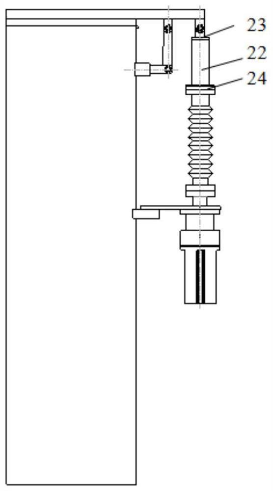 A tank door opening device based on planetary roller screw