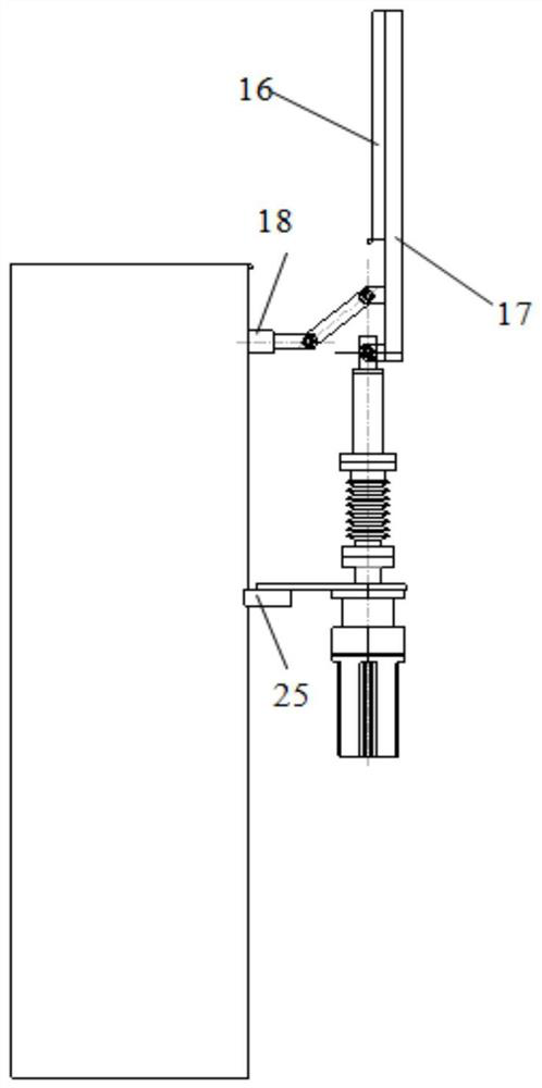 A tank door opening device based on planetary roller screw