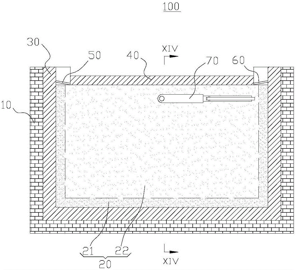 Waterproof structure of garage and scheduling structure