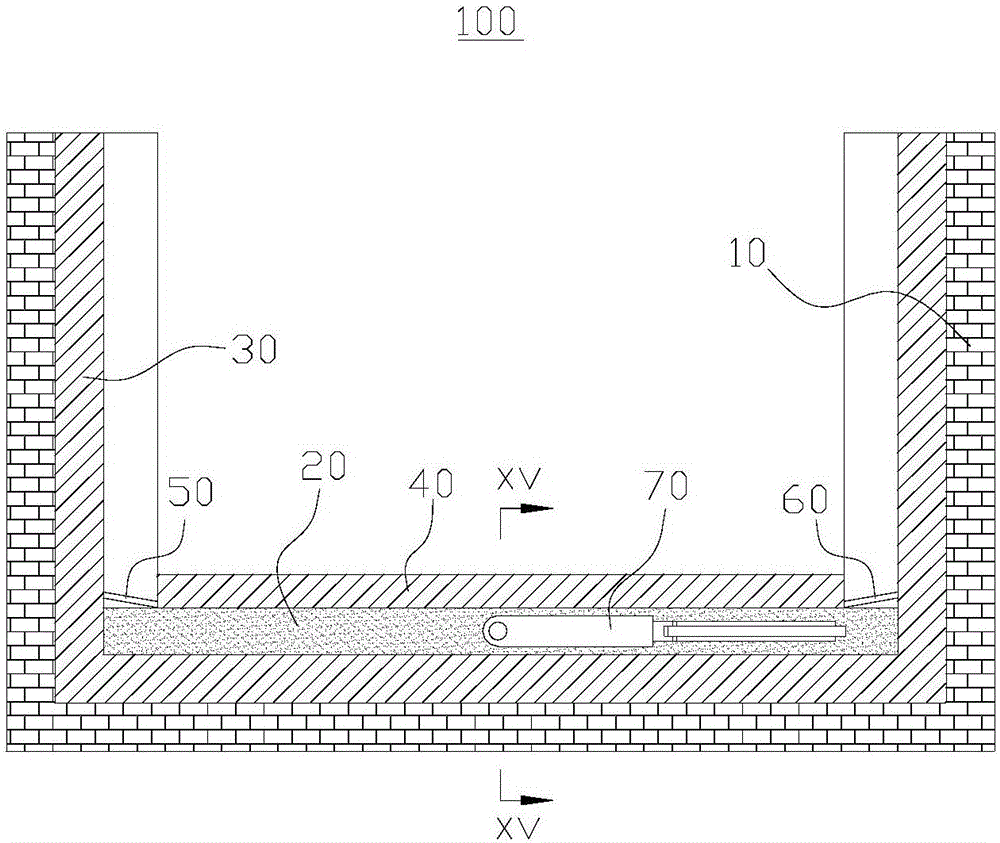 Waterproof structure of garage and scheduling structure