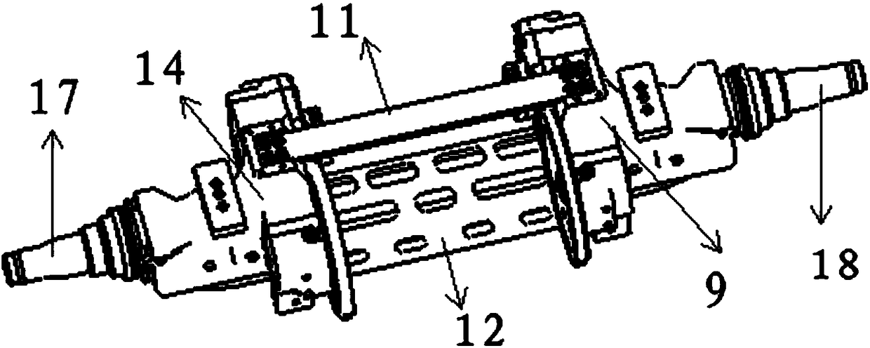 Double-rim motor axle used for erecting plate spring suspension and new-energy automobile