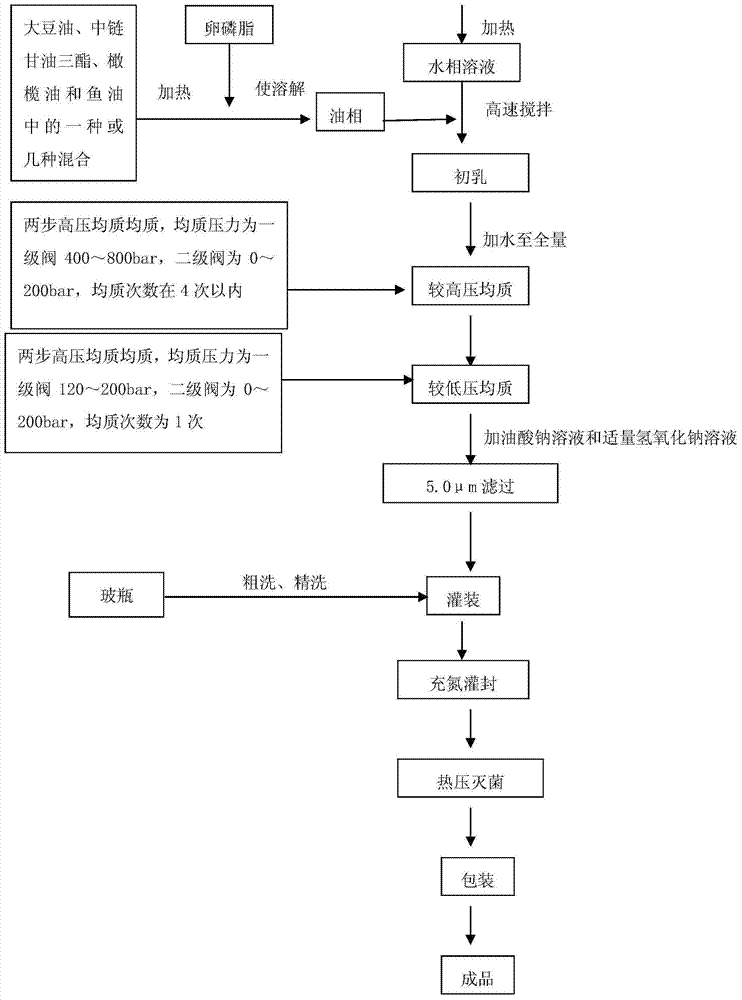 A kind of fat emulsion injection and preparation method thereof