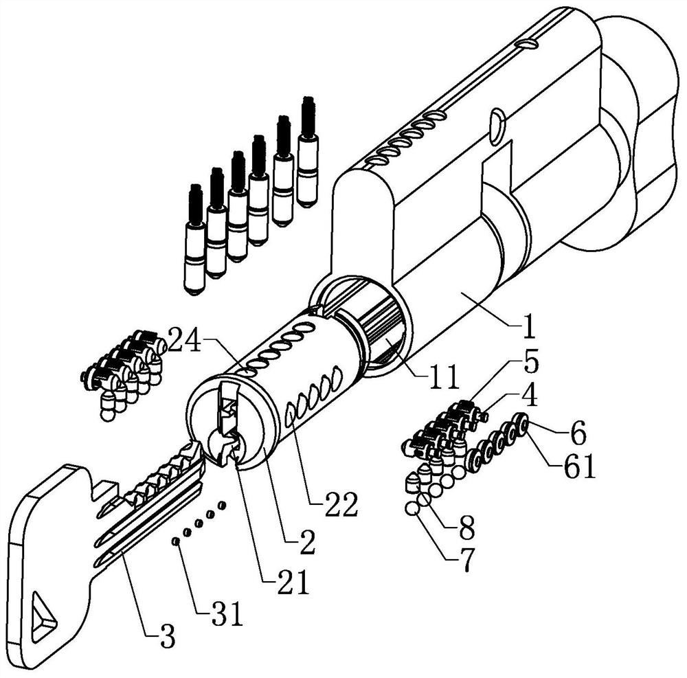 Magnetic control type lock cylinder