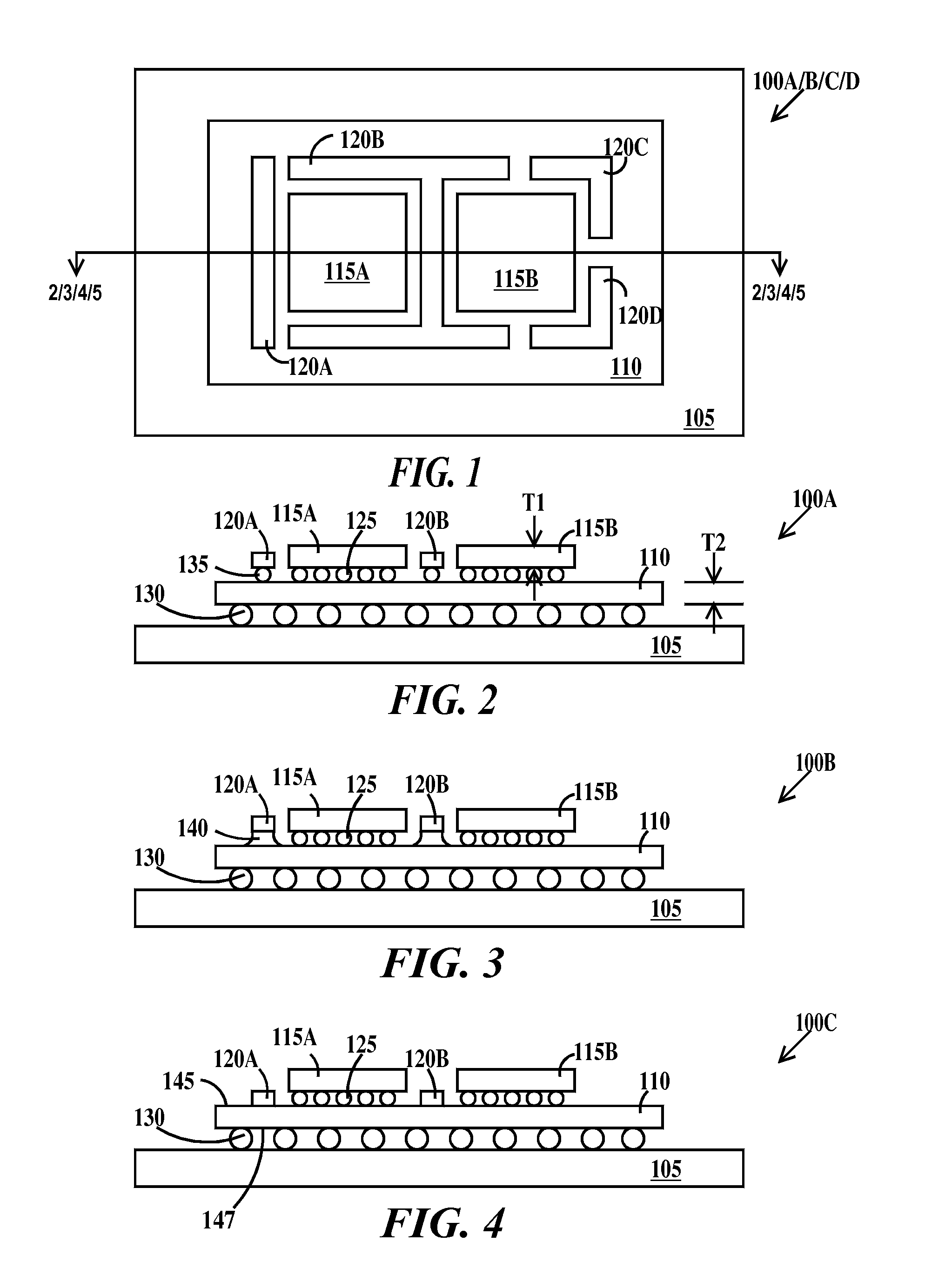 Stress relief structures for silicon interposers