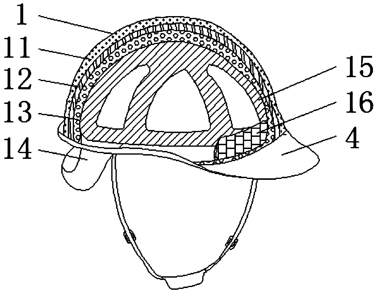 Steel protective helmet for building construction