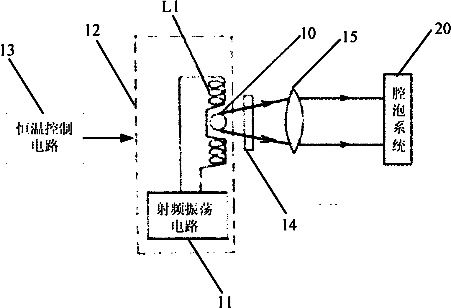 Low-power consumption spectral lamp device of rubidium atomic frequency standard