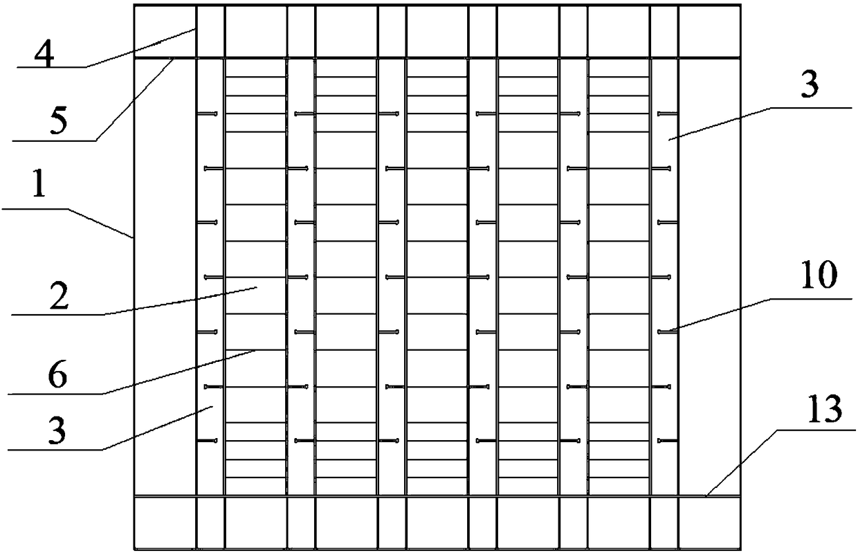 Combination prefabricated shear wall with vertical ECC energy consumption belts and manufacturing method thereof