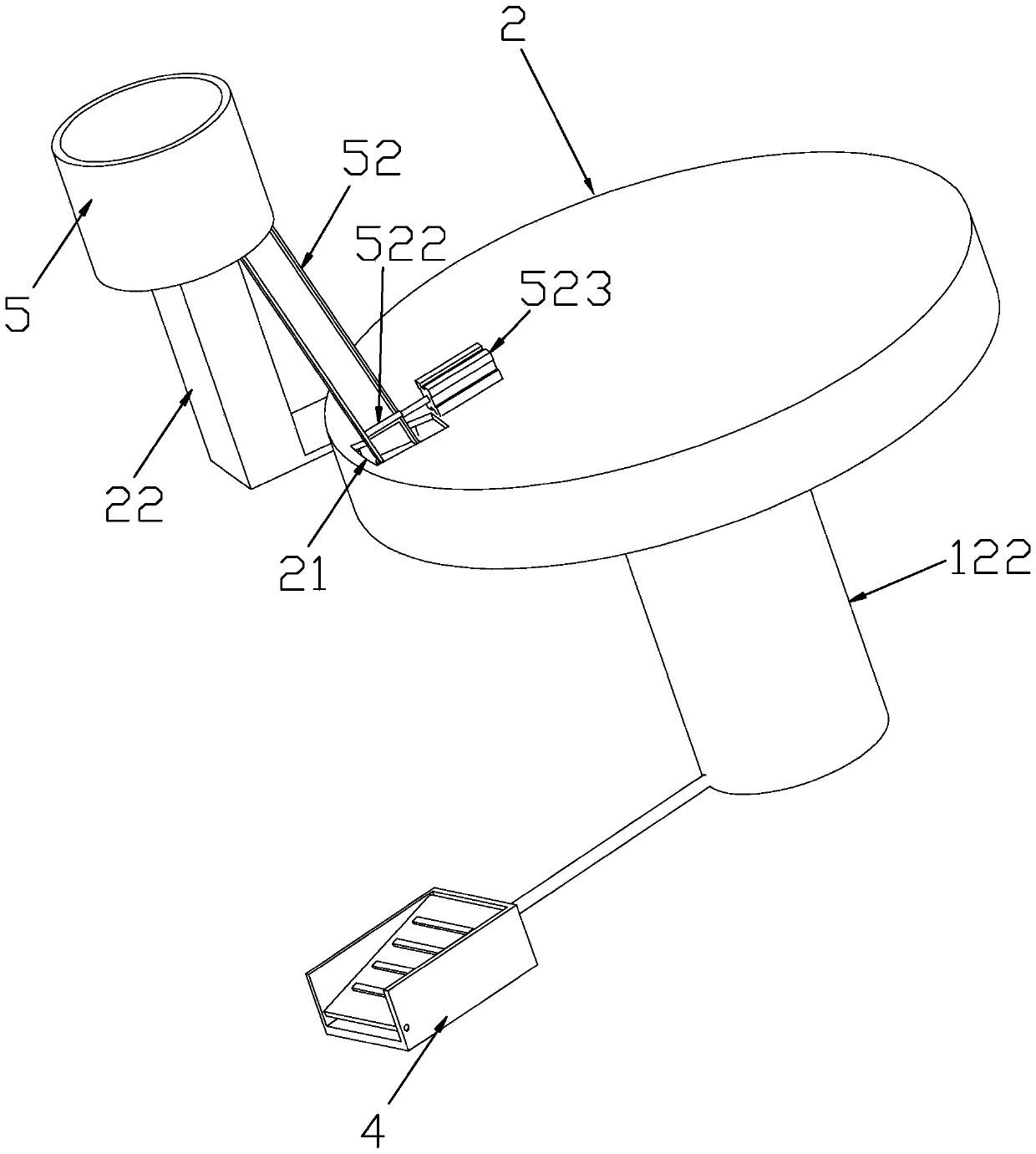 Crucible disc mechanism with feeding device and operation method thereof