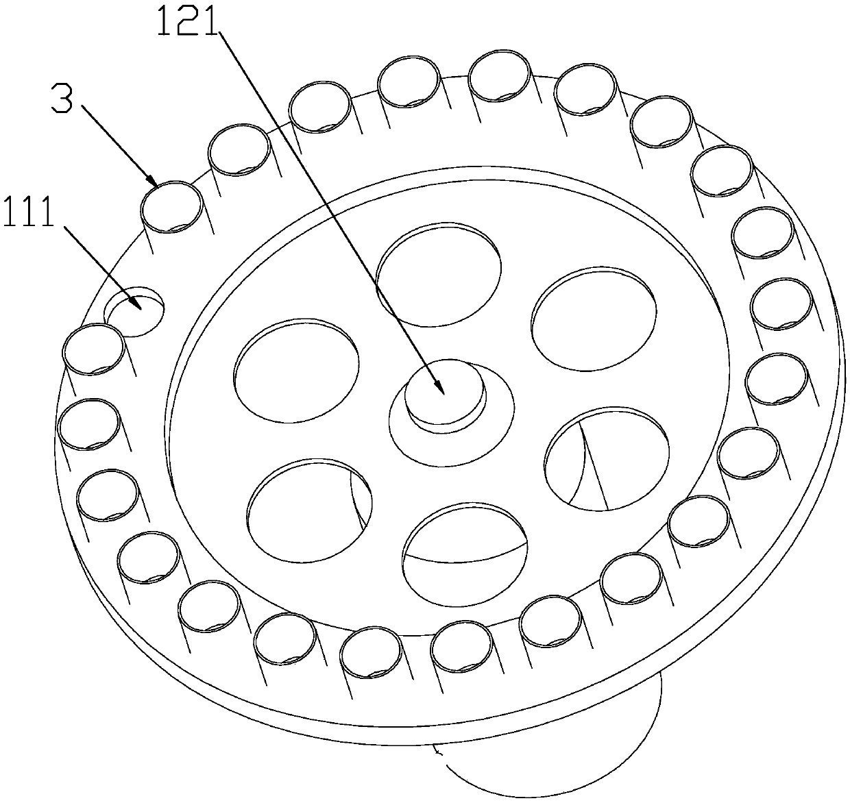 Crucible disc mechanism with feeding device and operation method thereof