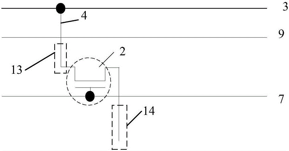 Testing device and display panel