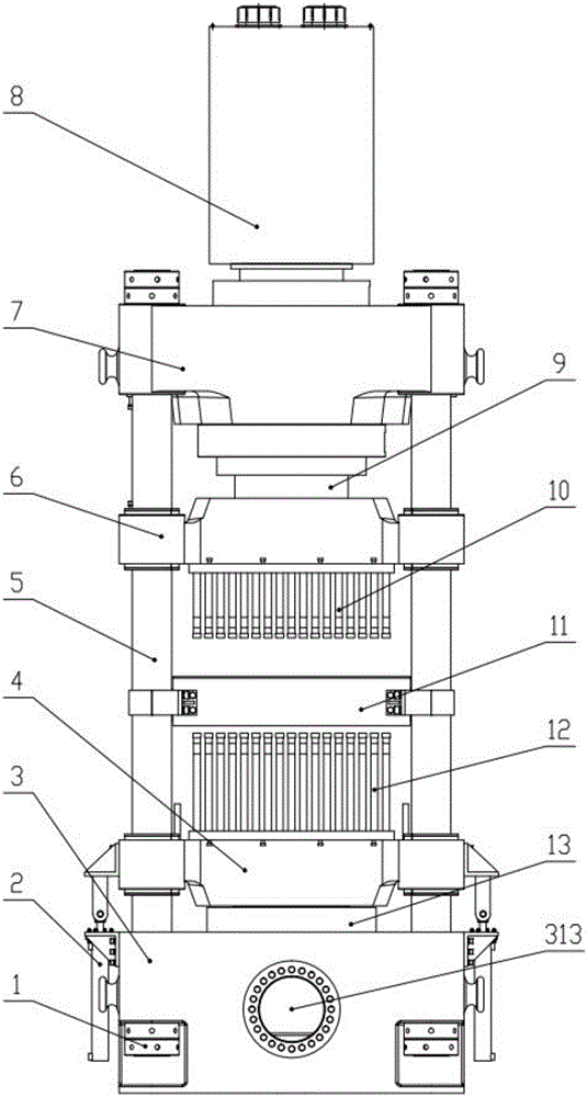 Oil cylinder assembly and full-automatic two-way pressurizing hydraulic brick press with same