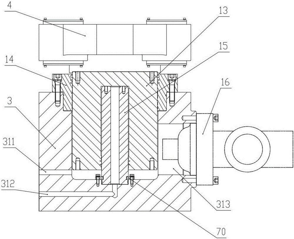 Oil cylinder assembly and full-automatic two-way pressurizing hydraulic brick press with same