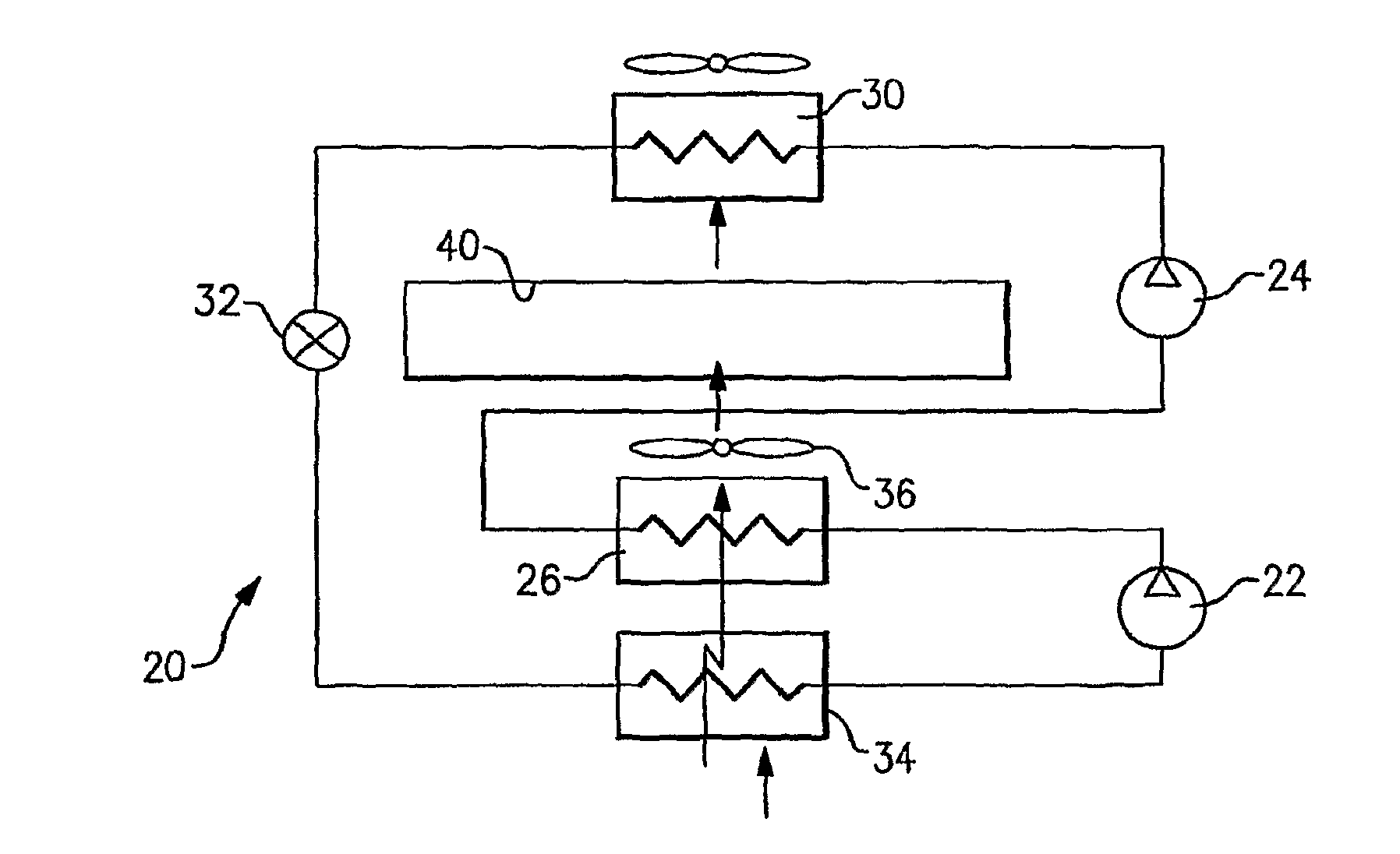 Refrigerant system with intercooler utilized for reheat function