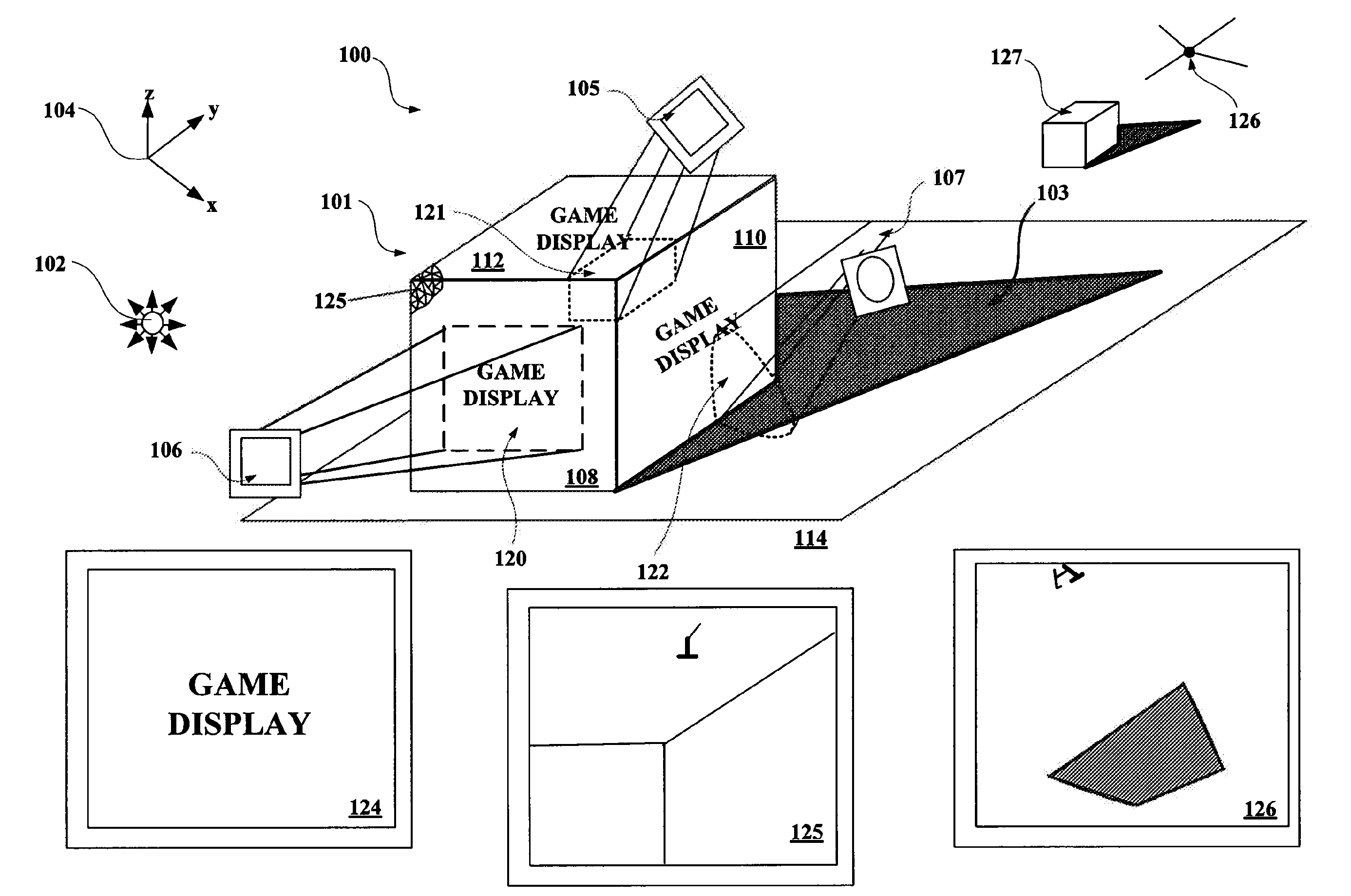 3-d text in a gaming machine