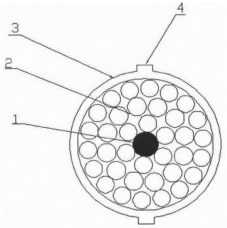 Device inhibiting transmission lines from wind-rain induced vibration and galloping