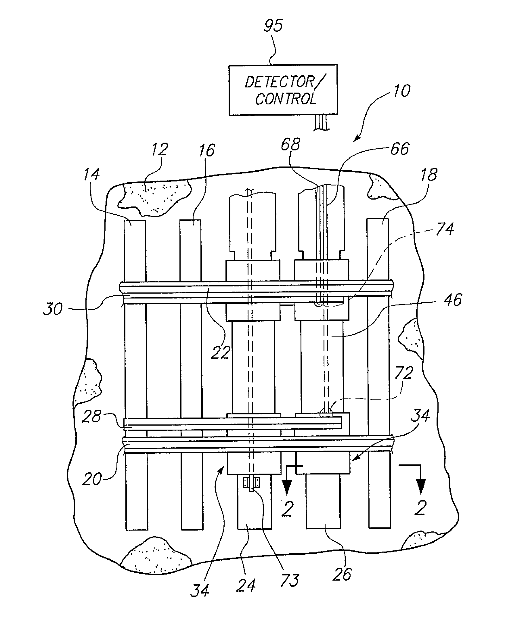 Point detector overtie structure