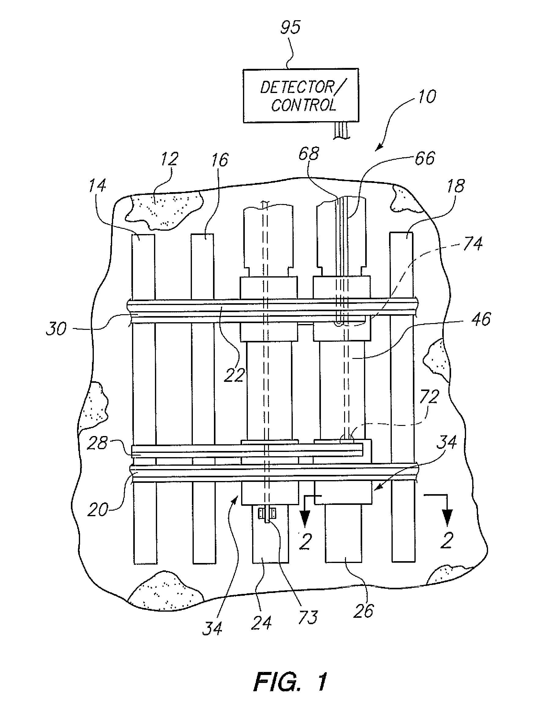 Point detector overtie structure