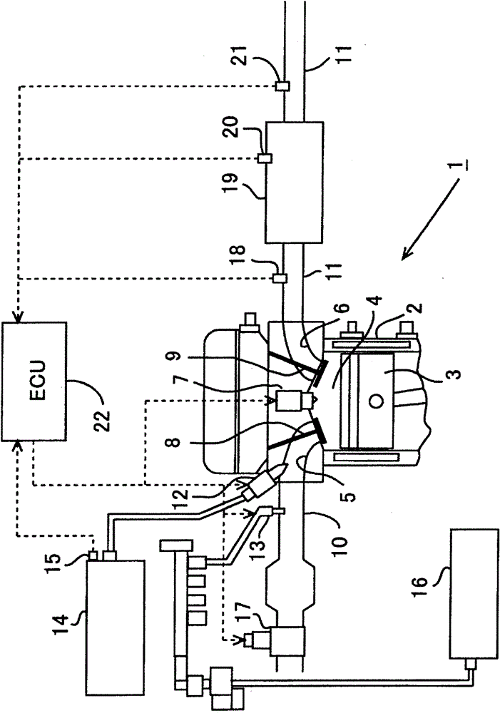 Catalyst degradation detection device and method