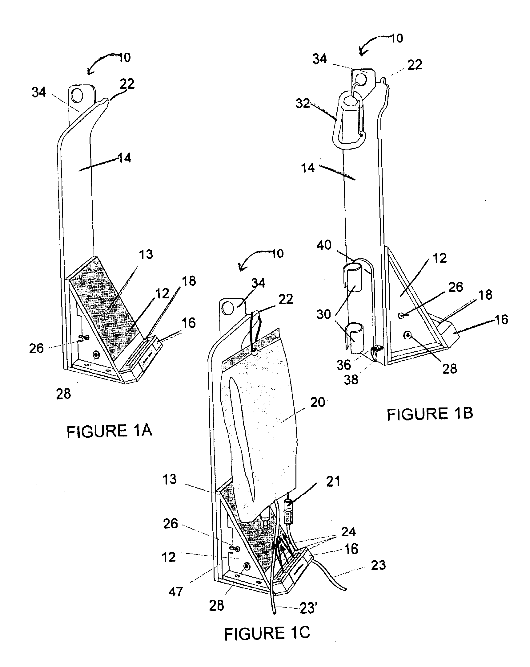 Single intraveneous drip component illumination device