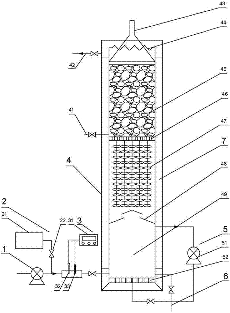 UBF reactor used for coupled denitriding via anaerobic ammonia oxidation-sulfur-based autotrophic denitrification, and system and denitriding method thereof