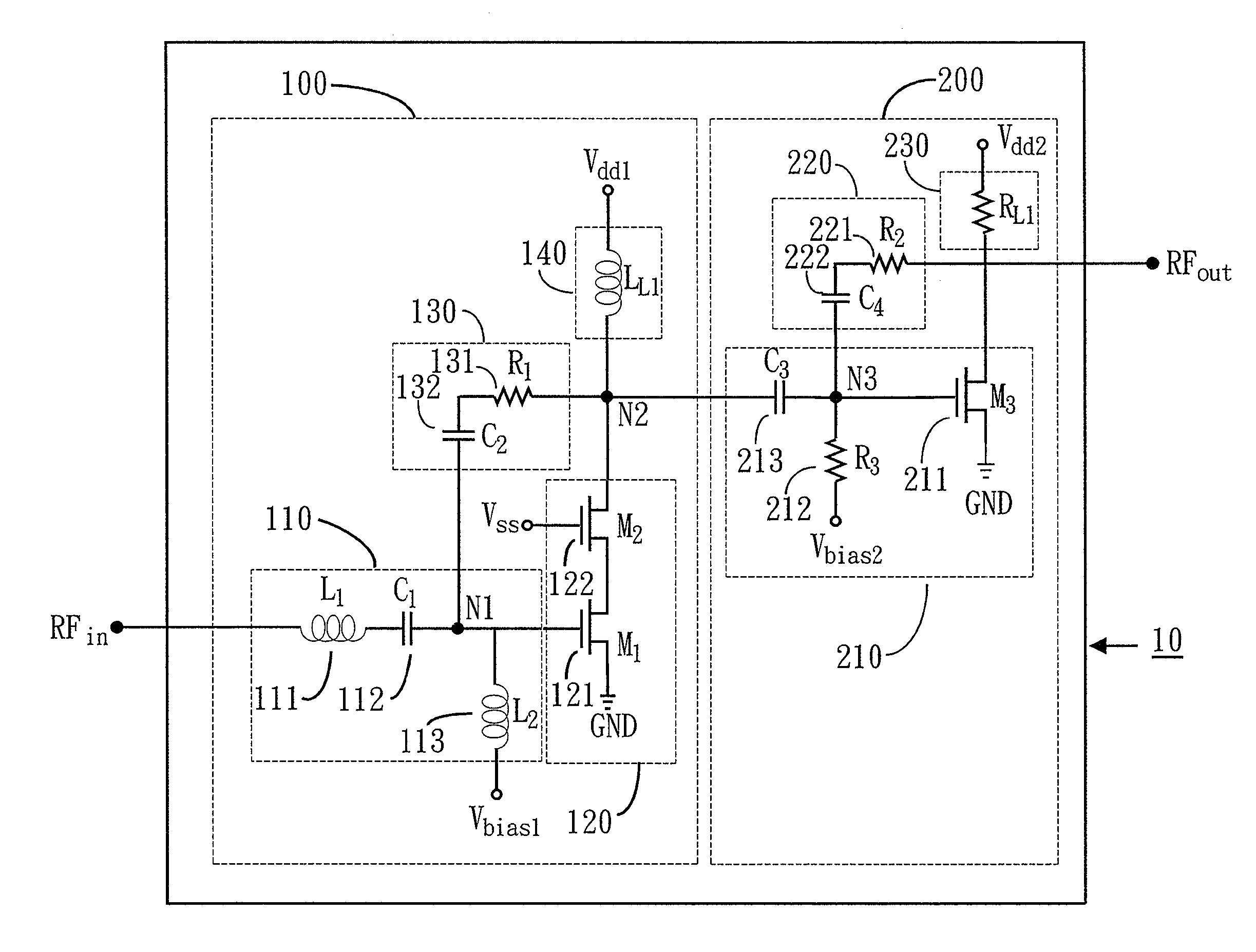 Negative-feedback type ultra-wideband signal amplification circuit