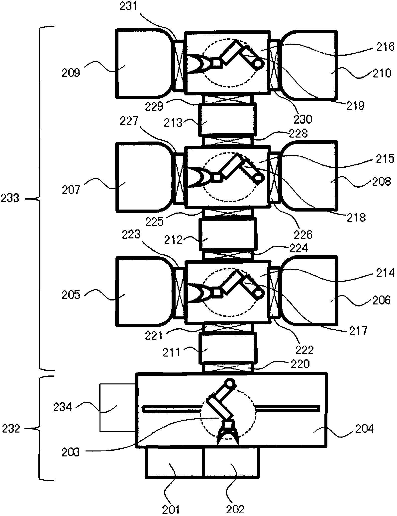 Vacuum process device and vacuum process method