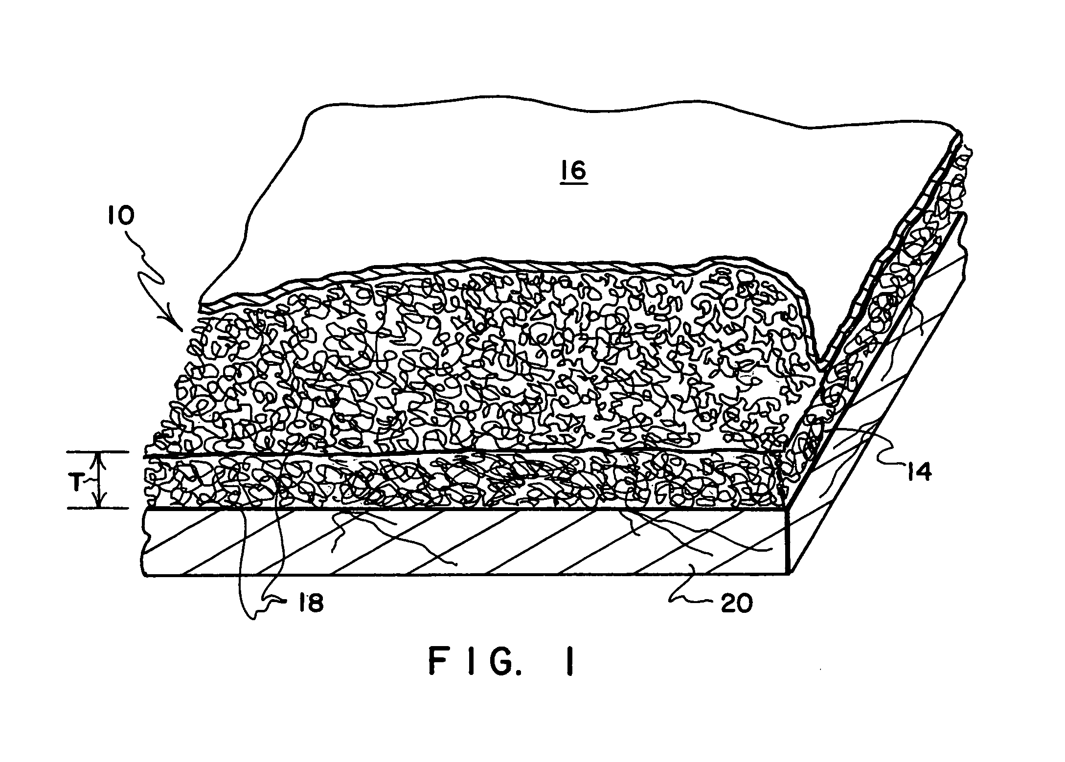 Composite tangled filament mat with overlying liquid moisture barrier for cushioning and venting of vapor, and for protection of underlying subfloor