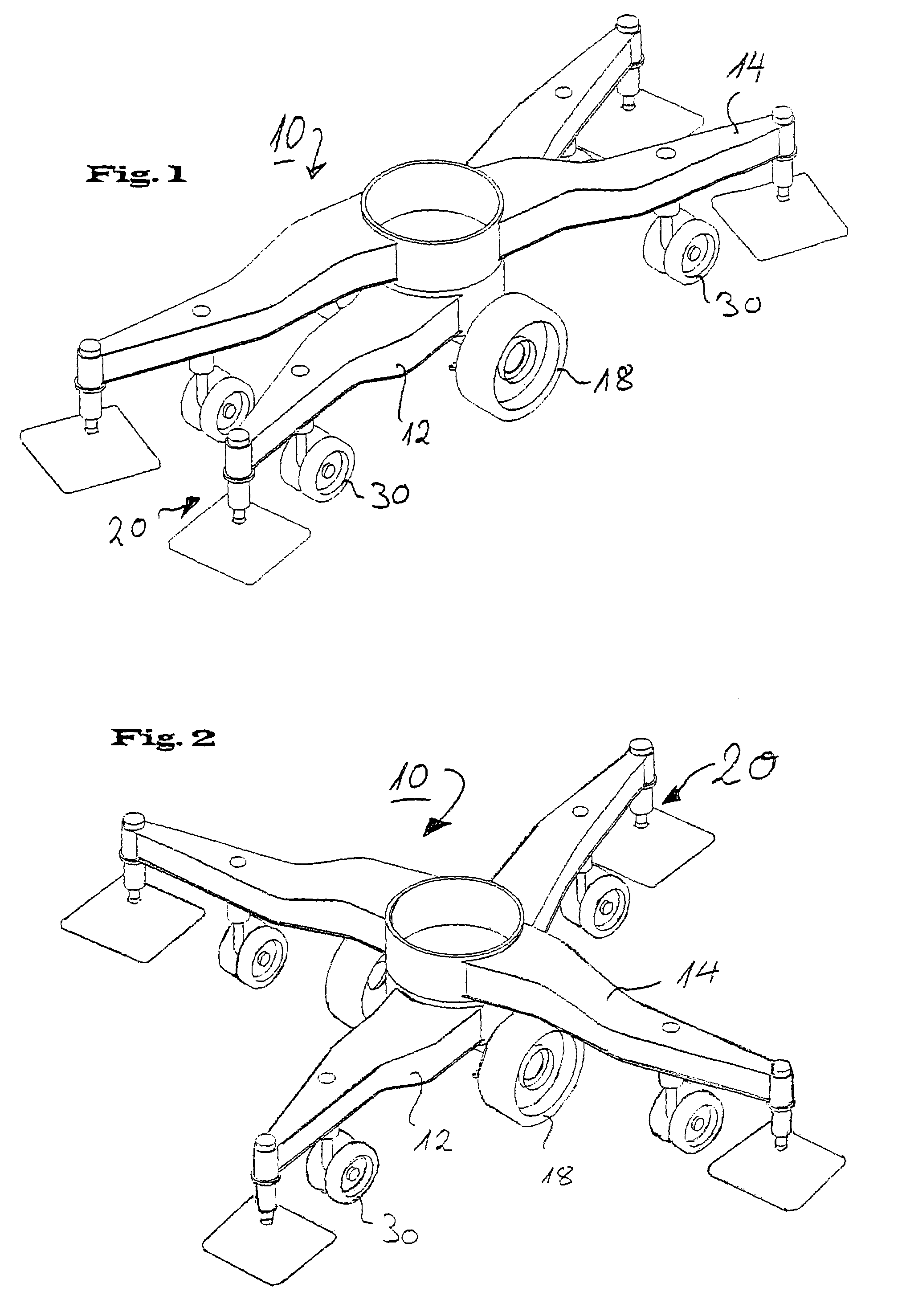 Travel unit for mobile machines