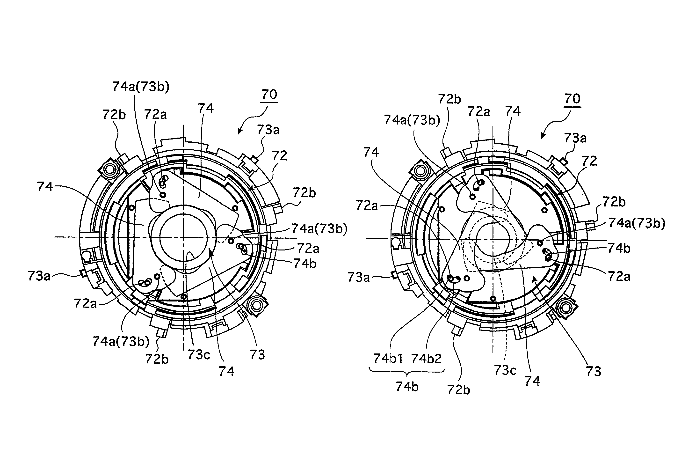 Retractable zoom lens having a variable aperture-stop mechanism