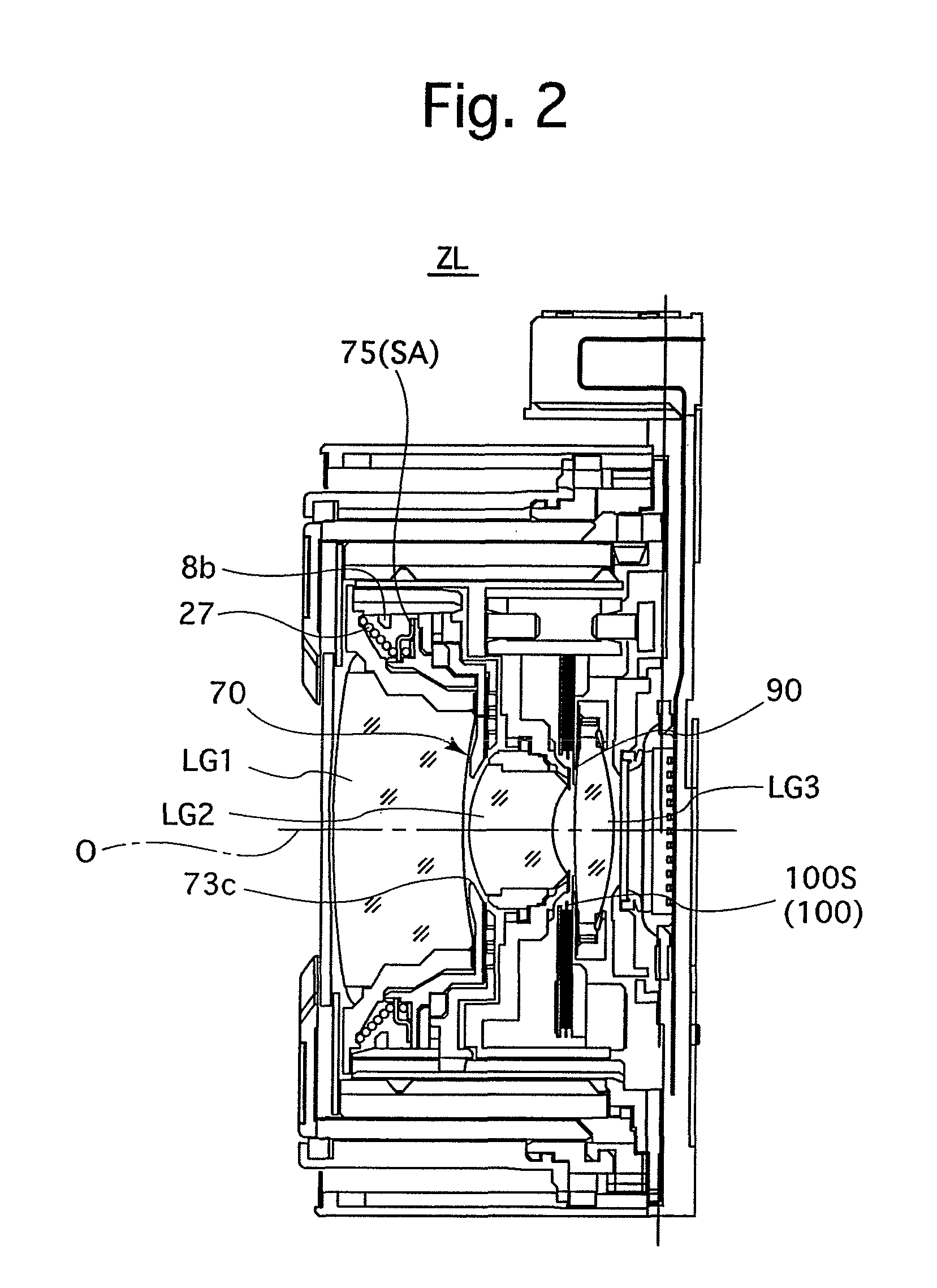 Retractable zoom lens having a variable aperture-stop mechanism