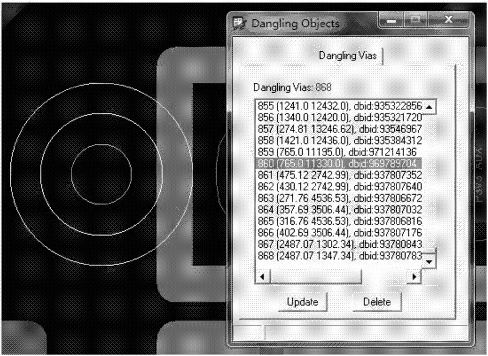 Method for checking and deleting dangline via in PCB design