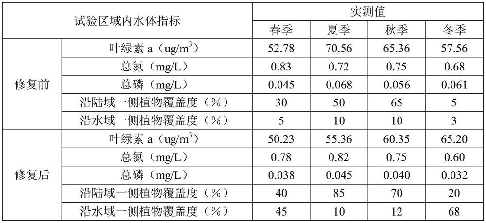 Shallow water area water ecological restoration system and method