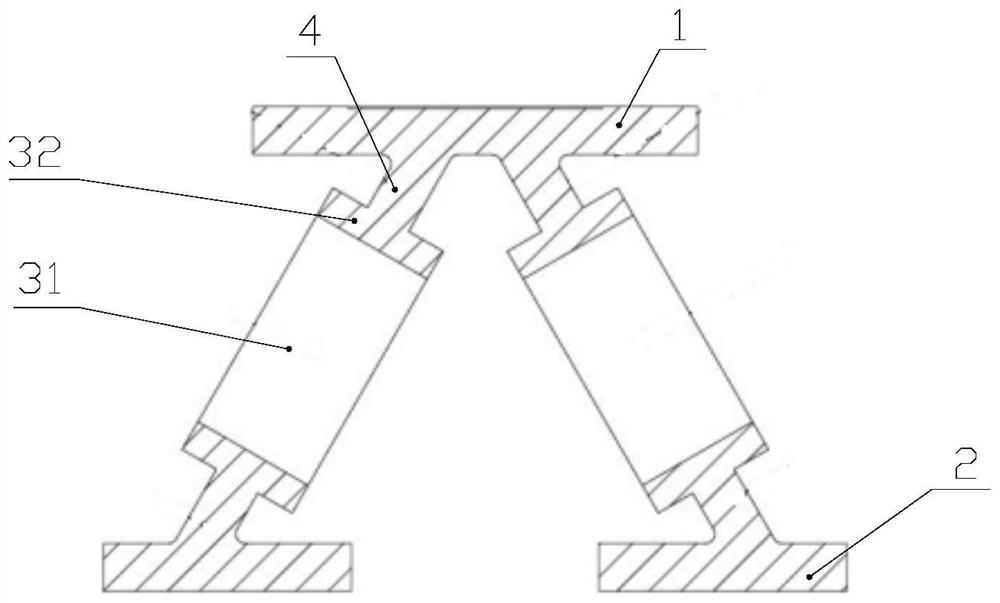 Heat dissipation flexible supporting leg for assembling and adjusting large space camera