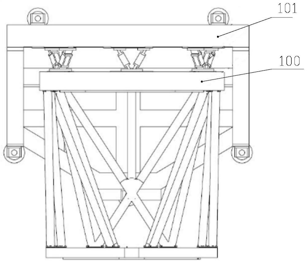 Heat dissipation flexible supporting leg for assembling and adjusting large space camera