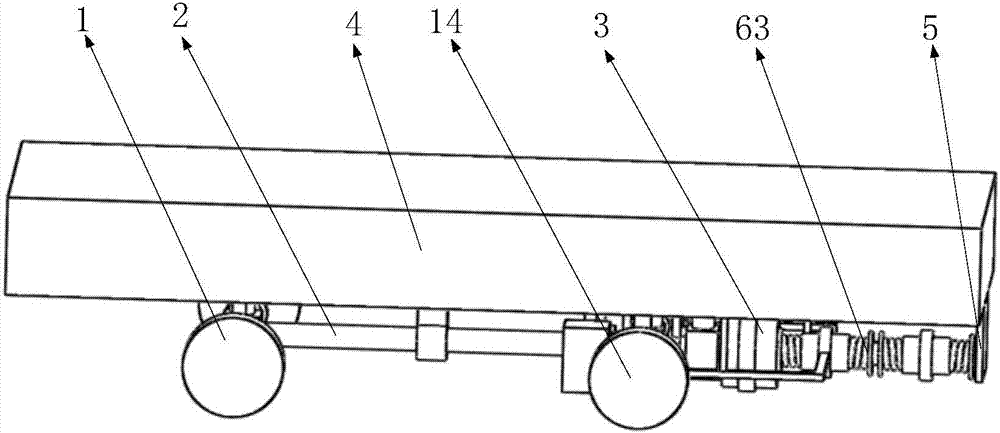 Robot travelling platform traveling at constant speed in single-drive mode and based on centrifugation